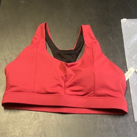 Woweny Women's Red/Black Interior Strappy Yoga Sports Bra S NWT - Picture 1 of 9